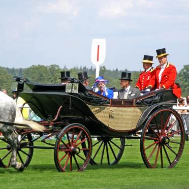A carriage with Royals at Ascot Racecourse